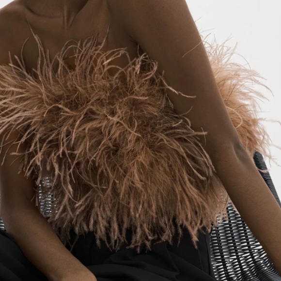 Lamarque faux feather top - Picture 3 of 3